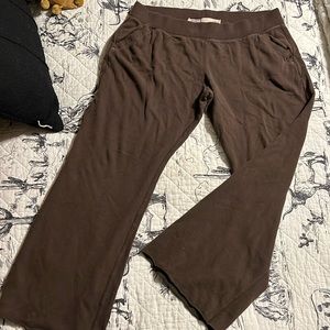 Gap brown cotton flare sweat pants XL